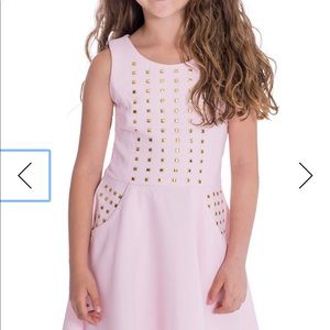 NWT zoe Ltd dress with gold studs